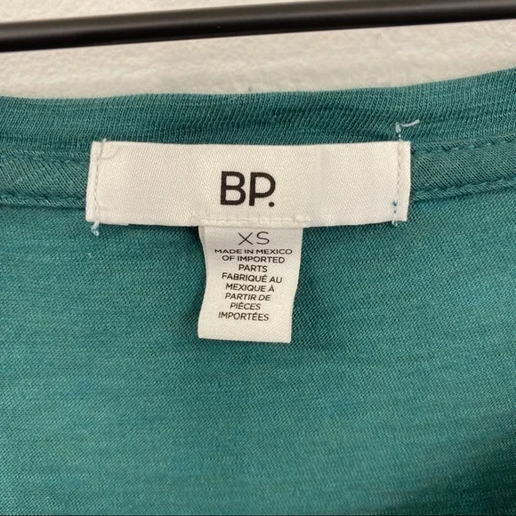 BP. Peacock Green Knot Front Long Sleeve T-shirt - Picture 4 of 6